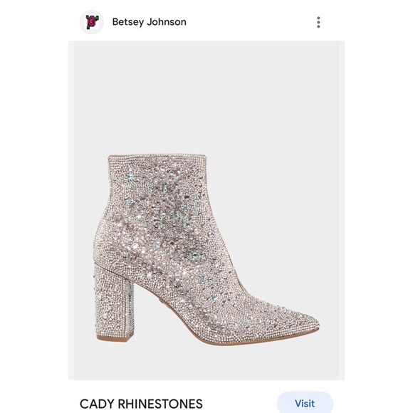 Betsey Johnson Shoes - Betsey Johnson Bling Rhinestone Cady Boots